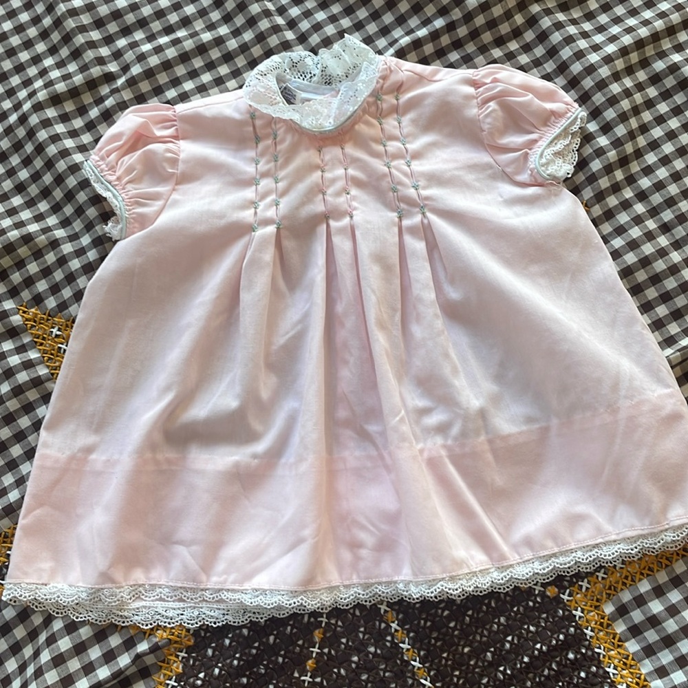 Vintage Hand smocked baby dress
